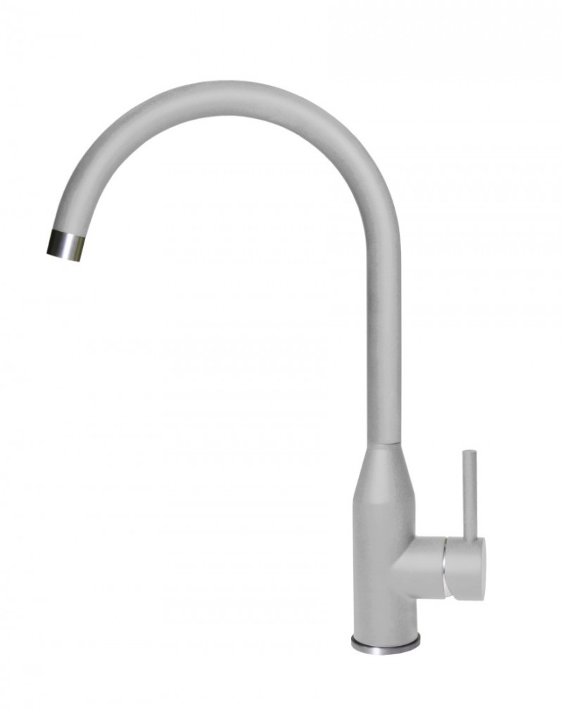 Elleci Adige bateria kuchenna zlewozmywakowa z obrotową wylewką Metaltek M79 aluminium MMKADI79