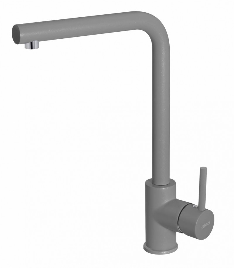 Elleci Trail bateria kuchenna zlewozmywakowa z obrotową wylewką Metaltek M73 titanium MMKTRA73