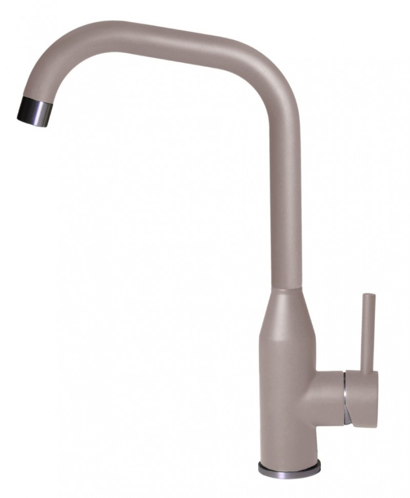 Elleci Dora bateria kuchenna zlewozmywakowa z obrotową wylewką Granitek G43 tortora MGKDOR43