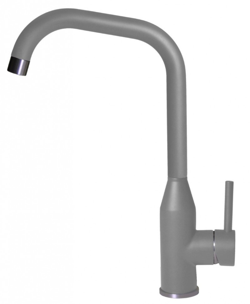 Elleci Dora bateria kuchenna zlewozmywakowa z obrotową wylewką Granitek G48 cementowy MGKDOR48