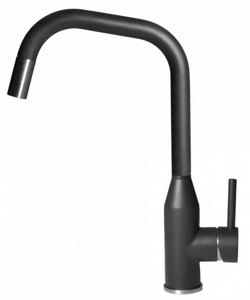 Elleci Dora Plus bateria kuchenna zlewozmywakowa z wyciąganą wylewką Metaltek M70 Ghisa MMKDRP70