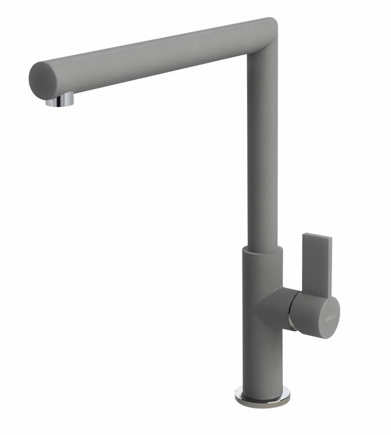 Elleci Ares bateria kuchenna zlewozmywakowa z obrotową wylewką Granitek G48 cement MGKARE48