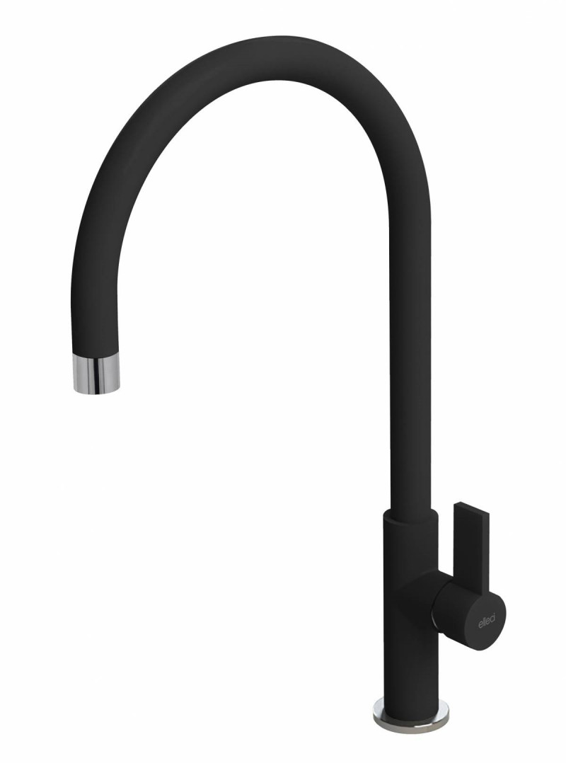 Elleci Volta bateria kuchenna zlewozmywakowa z obrotową wylewką Keratek K86 czarny MKKVTA86