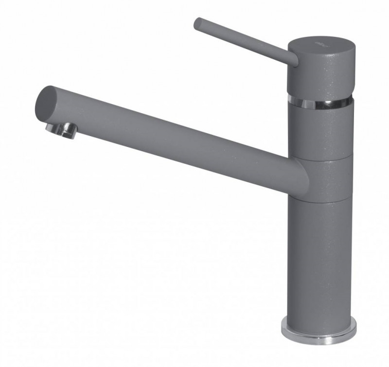 Elleci Sava bateria kuchenna zlewozmywakowa z obrotową wylewką Metaltek M73 titanium MMKSAV73