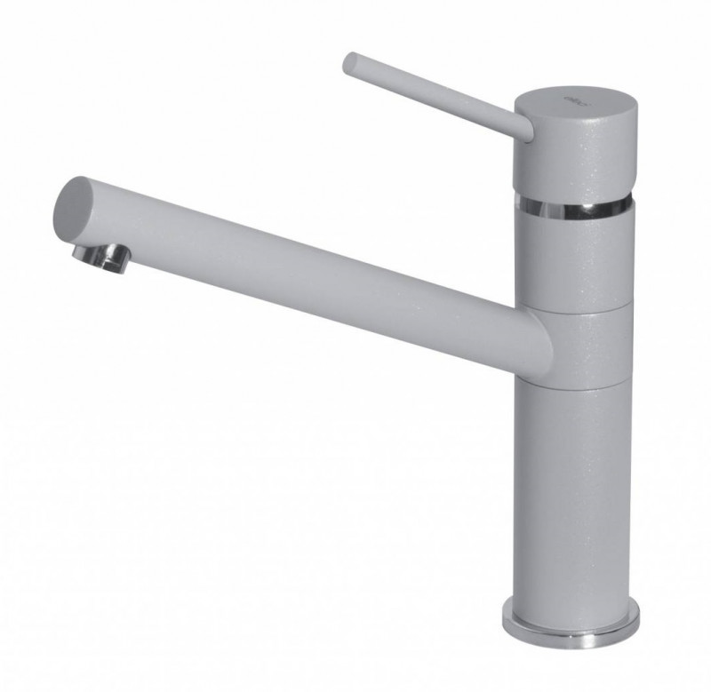 Elleci Sava bateria kuchenna zlewozmywakowa z obrotową wylewką Metaltek M79 aluminium MMKSAV79