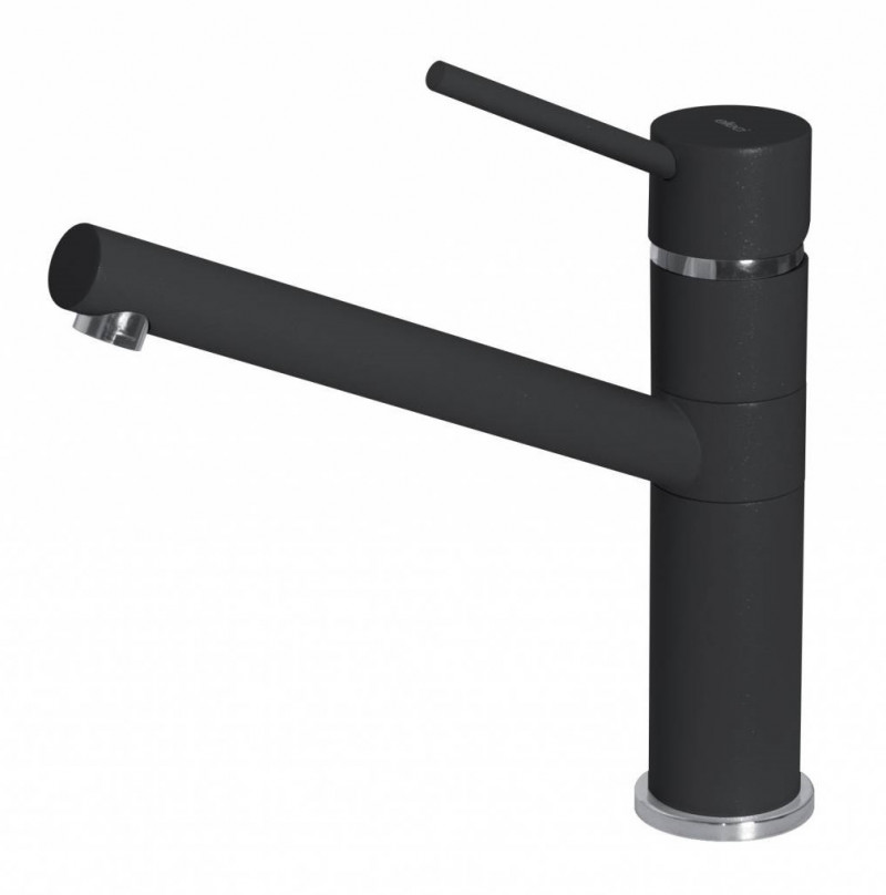 Elleci Sava bateria kuchenna zlewozmywakowa z obrotową wylewką Keratek K86 czarny MKKSAV86