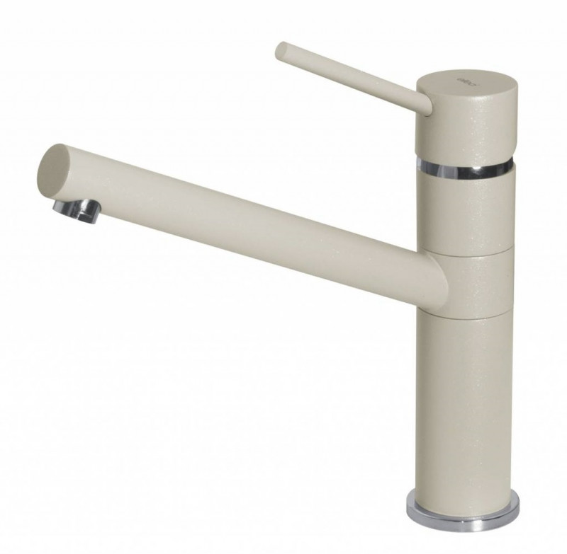 Elleci Sava bateria kuchenna zlewozmywakowa z obrotową wylewką Granitek G62 biały antyczny MGKSAV62