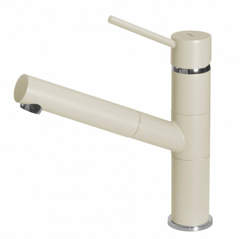 Elleci Reno bateria kuchenna zlewozmywakowa z wyciąganą wylewką Granitek G62 biały antyczny MGKREN62