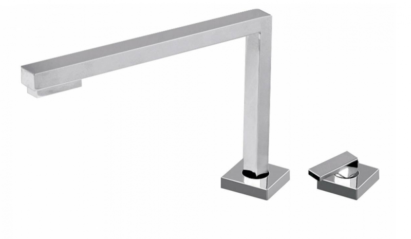 Elleci Fusion bateria kuchenna podokienna z wyciąganą wylewką chrom MIKFUSCR