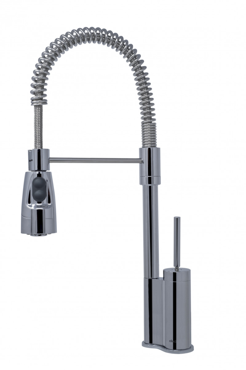 Elleci Chef bateria kuchenna zlewozmywakowa z wyciąganą wylewką chrom MIKCHECR