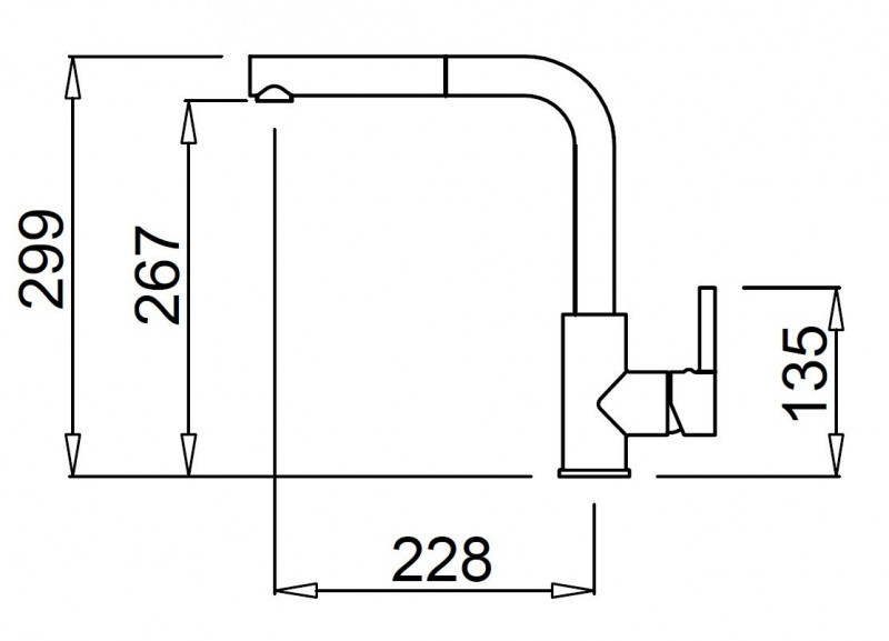Elleci C02 bateria kuchenna zlewozmywakowa z wyciąganą wylewką Granitek G62 biały antyczny MGKC0262