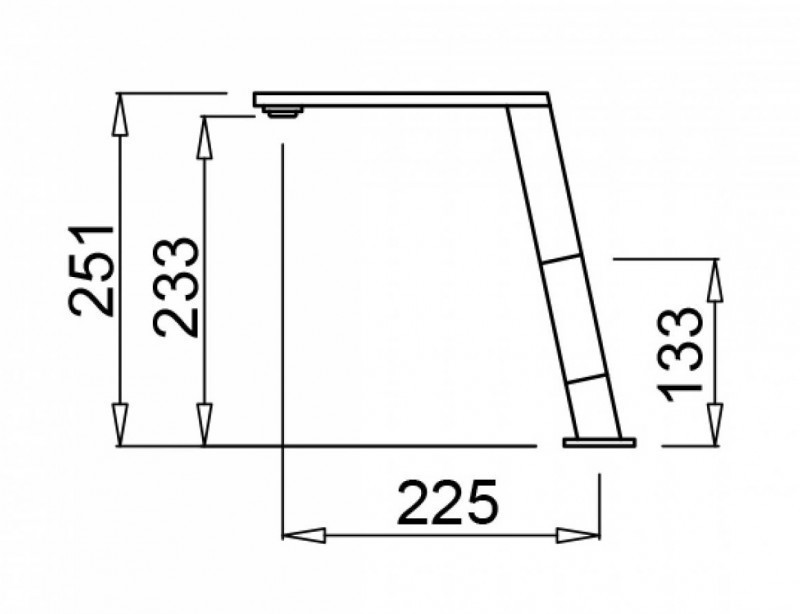 Elleci Blade bateria kuchenna zlewozmywakowa z obrotową wylewką Metaltek M79 aluminium MMKBLA79