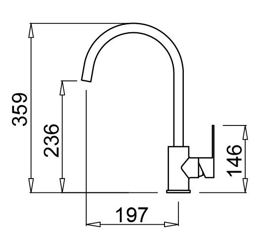 Elleci Bridge bateria kuchenna zlewozmywakowa z obrotową wylewką Metaltek M79 aluminium titanium MMKBRI73