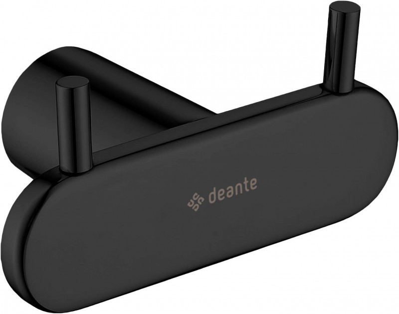 Deante Round haczyk wieszak podwójny czarny matowy ADRN121