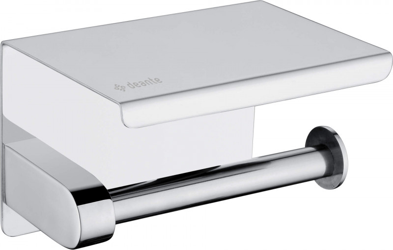 Deante Round uchwyt na papier toaletowy z półką chrom połysk ADR0221