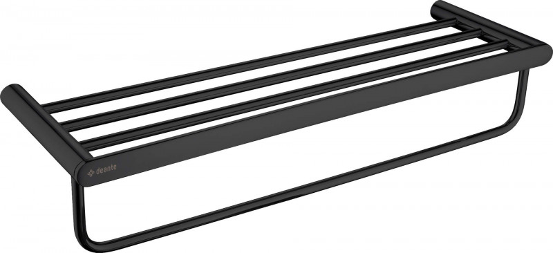 Deante Round Półka na ręcznik podwójna czarny matowy ADRN531