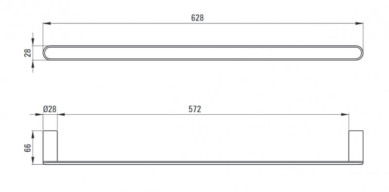 Deante Round Reling wieszak ścienny na ręcznik chrom połysk ADR0621