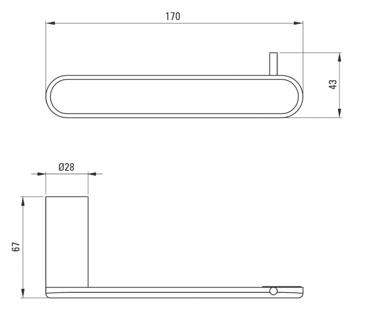 Deante Round uchwyt na papier toaletowy chrom połysk ADR0211