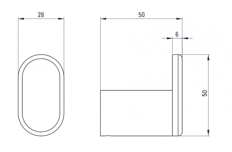 Deante Round haczyk wieszak pojedynczy chrom połysk ADR0111