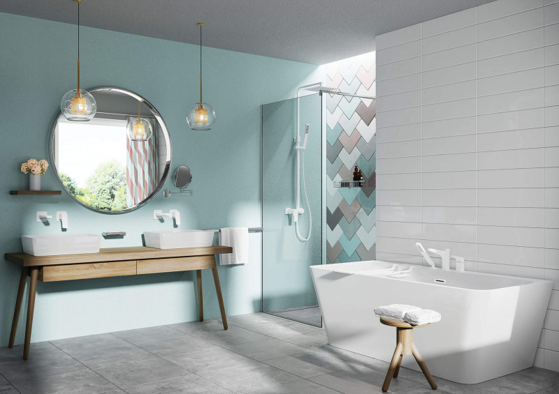 Deante Round Lusterko kosmetyczne na ruchomym ramieniu - dwustronne chrom ADR0811