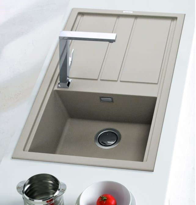 Elleci Best 400 zlewozmywak 1 komora z ociekaczem wpuszczana w blat K95 szampan KeratekPlus LKB40095