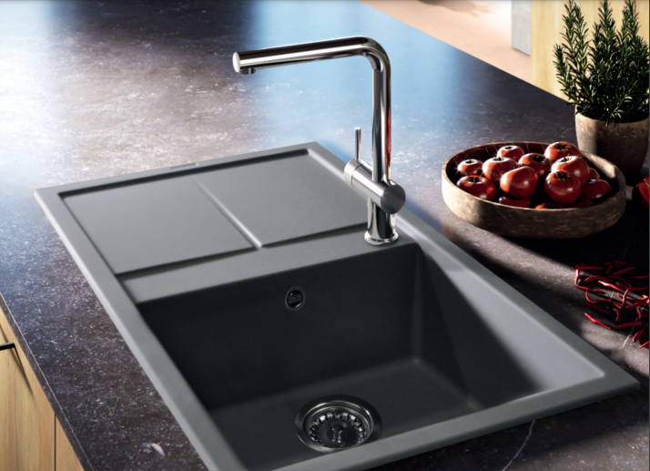 Elleci Unico 300 zlewozmywak 1 komora z ociekaczem wpuszczana w blat M70 ghisa Metaltek LMU30070