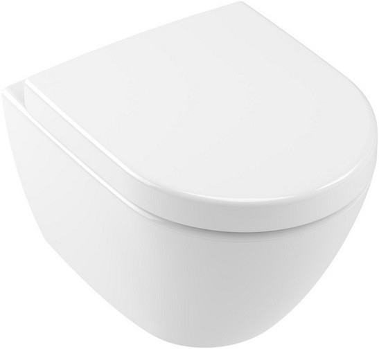 Villeroy&Boch ViConnect + Subway 2.0 Compact Directflush - Zestaw 5w1 - kompletny stelaż +przycisk czarny mat +  muszla 48cm + deska wolnoopadająca