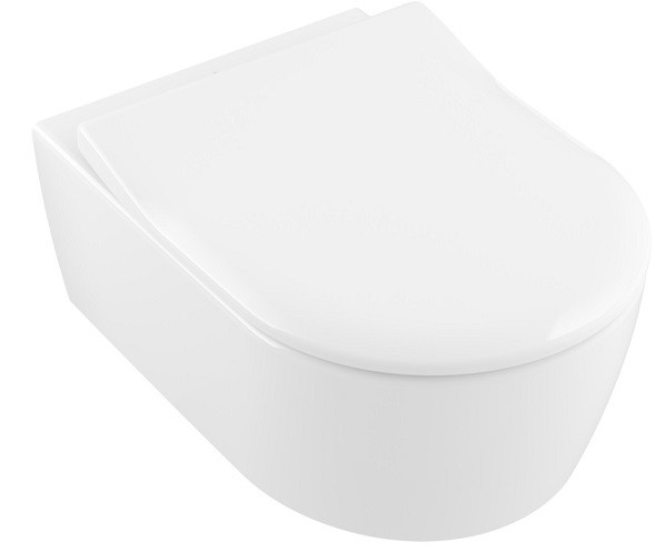 Villeroy&Boch ViConnect + Avento Directflush - Zestaw 5w1 - kompletny stelaż + przycisk czarny mat + muszla + deska wolnoopadająca slim