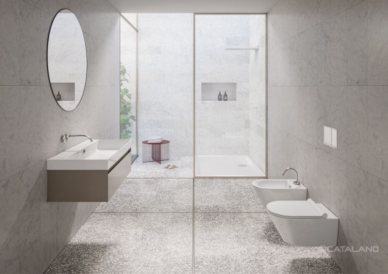 Catalano New Zero 100 umywalka 100x50 z 2 otoworami biały Cataglaze 0121000001