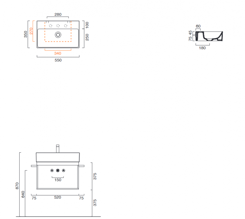 Catalano Verso umywalka 55x35 cataglaze biały 15535ZP00