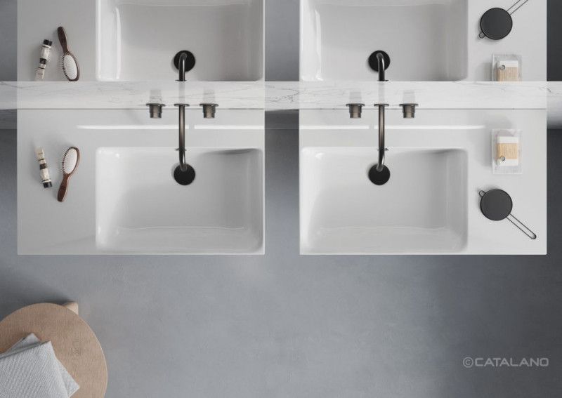 Catalano New Premium umywalka 80 cm 80x47 z blatem po lewej stronie biały 180DVPN00