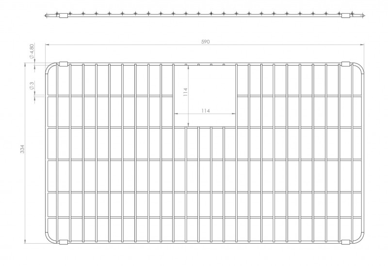 Elleci osłona dna komory L stal AGB01303