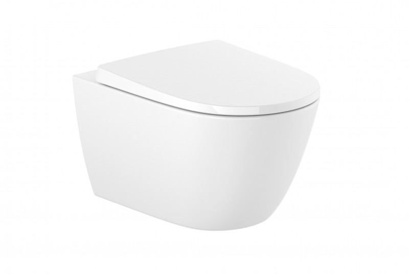 Roca Ona Rimless muszla WC wisząca 53x36 cm biały Supraglaze A346687S00