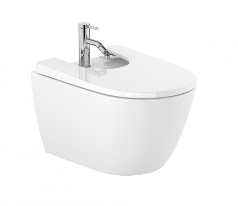 Roca Ona Rimless bidet wiszący 53x36 cm biały Supraglaze A357685S00