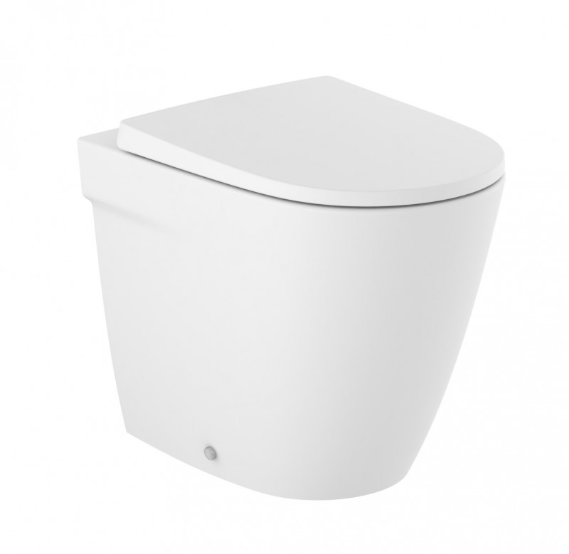 Roca Ona Rimless muszla WC stojąca przyścienna o/podwójny 53x36 cm biały Supraglaze A347687S00