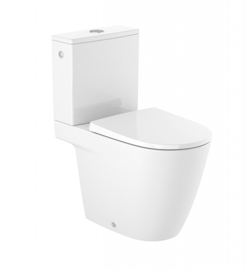 Roca Ona Rimless muszla WC stojąca do kompaktu o/podwójny biały Supraglaze A342687S00