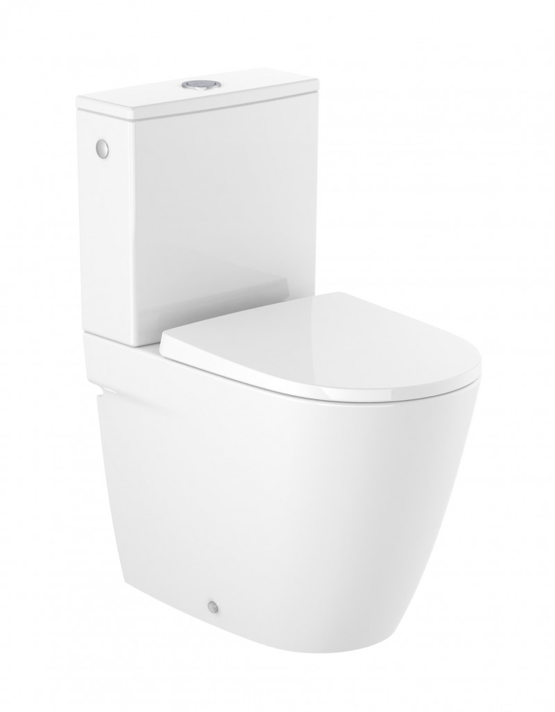 Roca Ona Rimless muszla WC stojąca do kompaktu przyścienna o/podwójny biały Supraglaze A342688S00