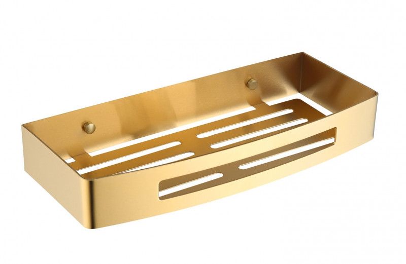 Omnires Uni koszyk prysznicowy złoty szczotkowany UN10331GLB