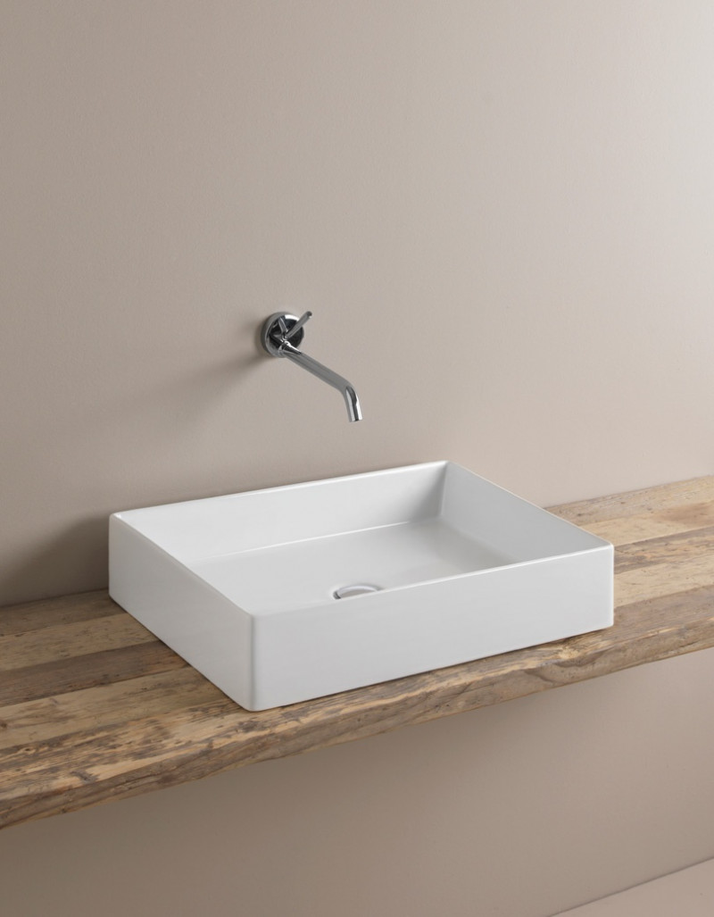 Artceram Scalino umywalka stawiana na blat 55x38 cm biały SCL002