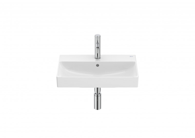 Roca Ona Compacto umywalka wisząca 55x36 Fineceramic biały A327683000