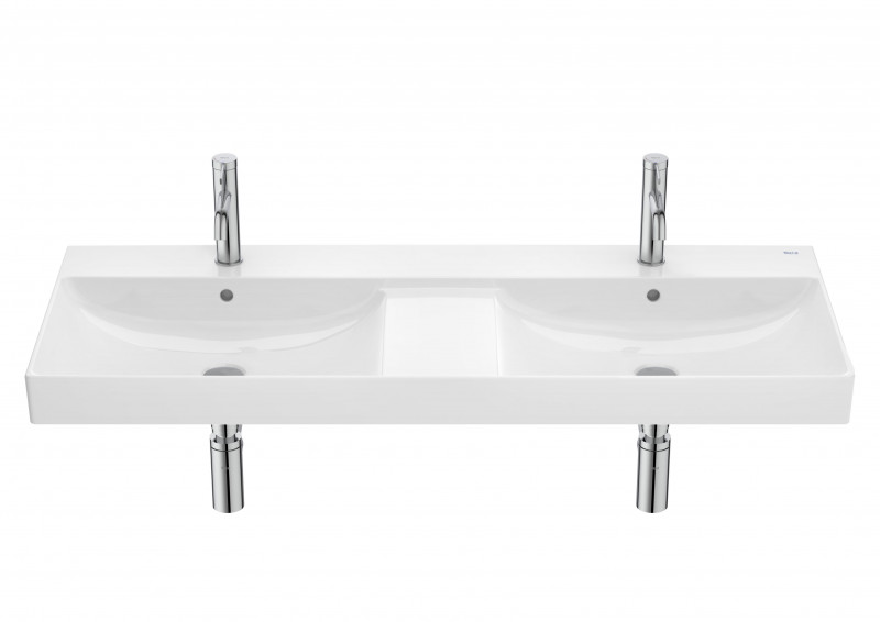 Roca Ona umywalka wisząca podwójna 120x46 Fineceramic biały A32768B000