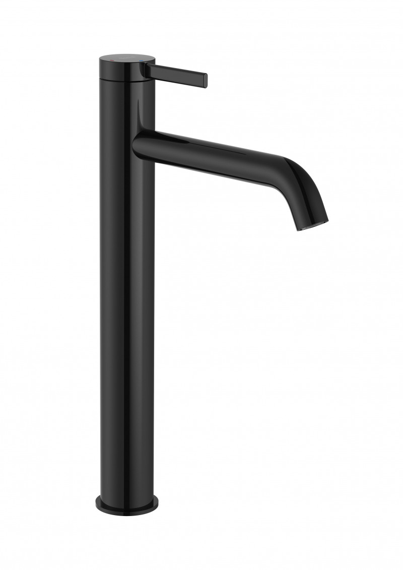 Roca Ona bateria umywalkowa wysoka Cold Start z korkiem click-clack czarny tytanowy A5A349ECN0