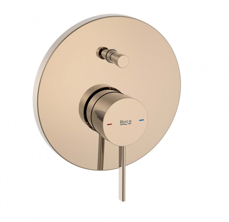 Roca Ona bateria wannowo-prysznicowa podtynkowa różowe złoto A5A0B9ERG0