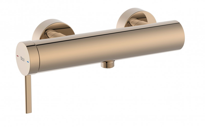 Roca Ona bateria prysznicowa ścienna różowe złoto A5A219ERG0