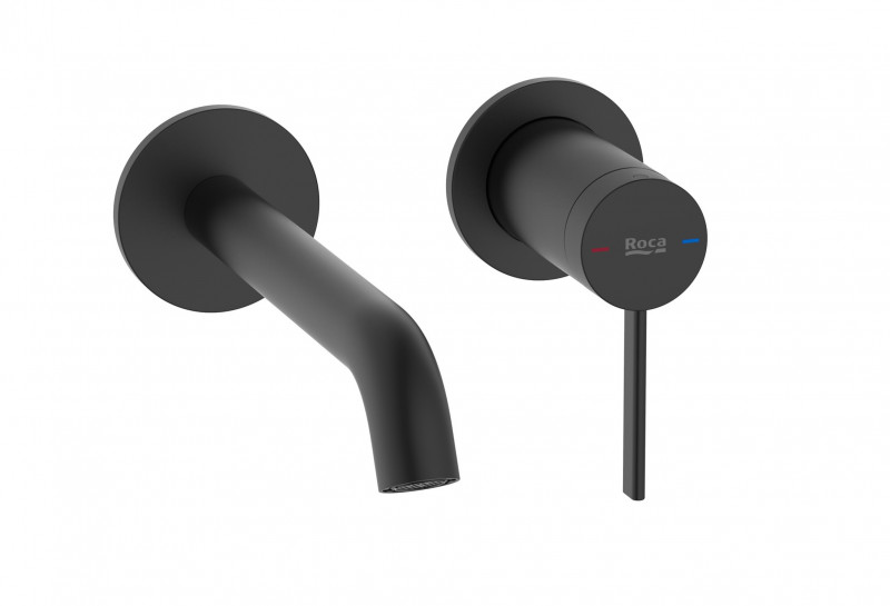 Roca Ona bateria umywalkowa podtynkowa czarny matowy A5A359ENB0