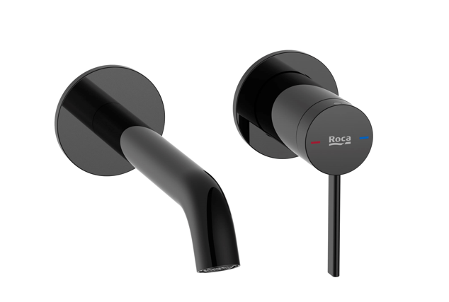 Roca Ona bateria umywalkowa podtynkowa czarny tytanowy A5A359ECN0