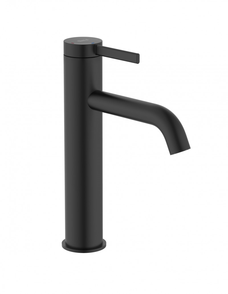 Roca Ona bateria umywalkowa średnia Cold Start z korkiem click-clack czarny matowy A5A3C9ENB0