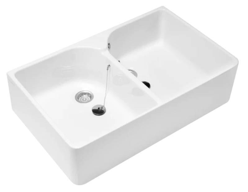 Villeroy&Boch O.Novo zlew ceramiczny dwukomorowy 79,5cm 79,5x50 biały weiss alpin ceramicplus 633100R1