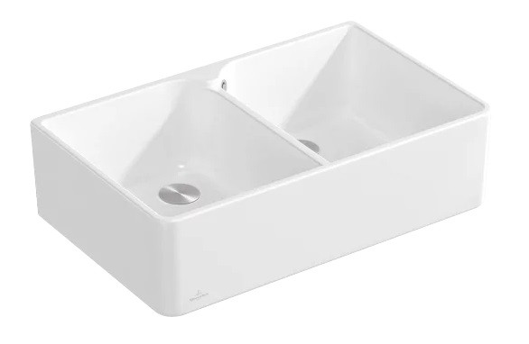 Villeroy&Boch Farmhouse 80X zlewozmywak ceramiczny 2 komory Stone White CeramicPlus 638001RW