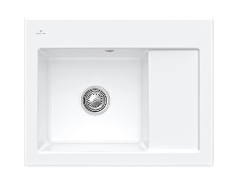Villeroy&Boch Subway 45 Compact zlewozmywak ceramiczny 1 komora z lewej strony Weiss Alpin CeramicPlus 331201R1